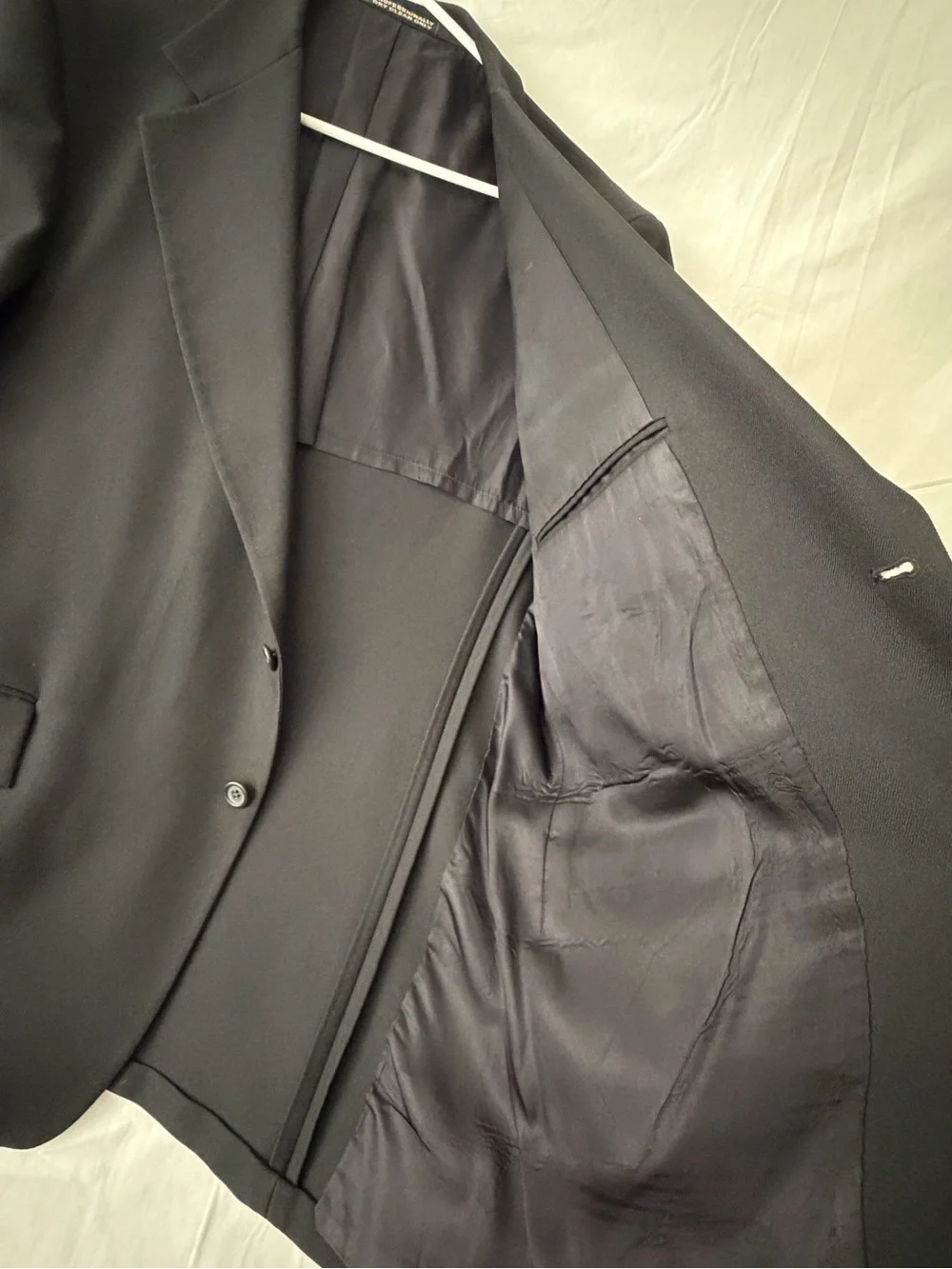 Beallpark Imperial Mens Black Blazer Jacket 2-Button Notch Lapel (A661)